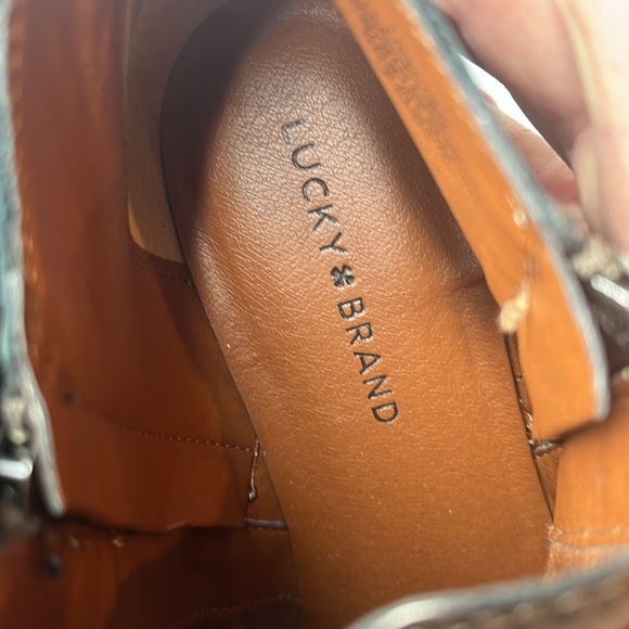 Lucky 🍀 Brand Leather Bronze Booties Sz 10M Side Zip EUC Style: LK-Basel - Picture 2 of 7